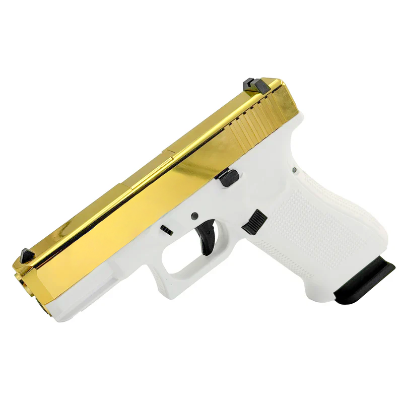 Golden Eagle G19X-Gold/ White Tactical Metal Green Gas Blowback
