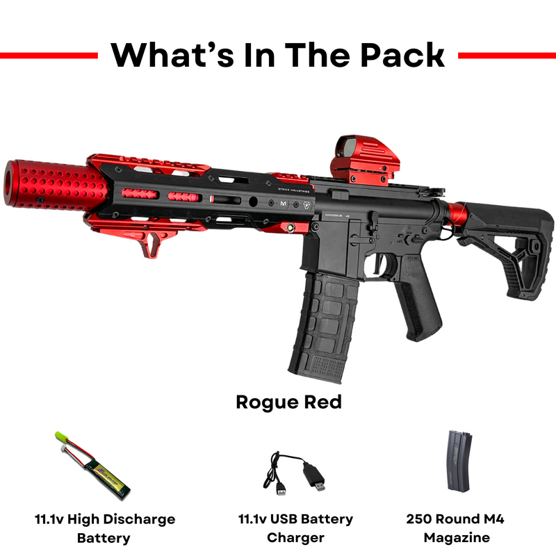 "Rogue Red" Comp Stage 3 GBU Custom - Gel Blaster (Metal)