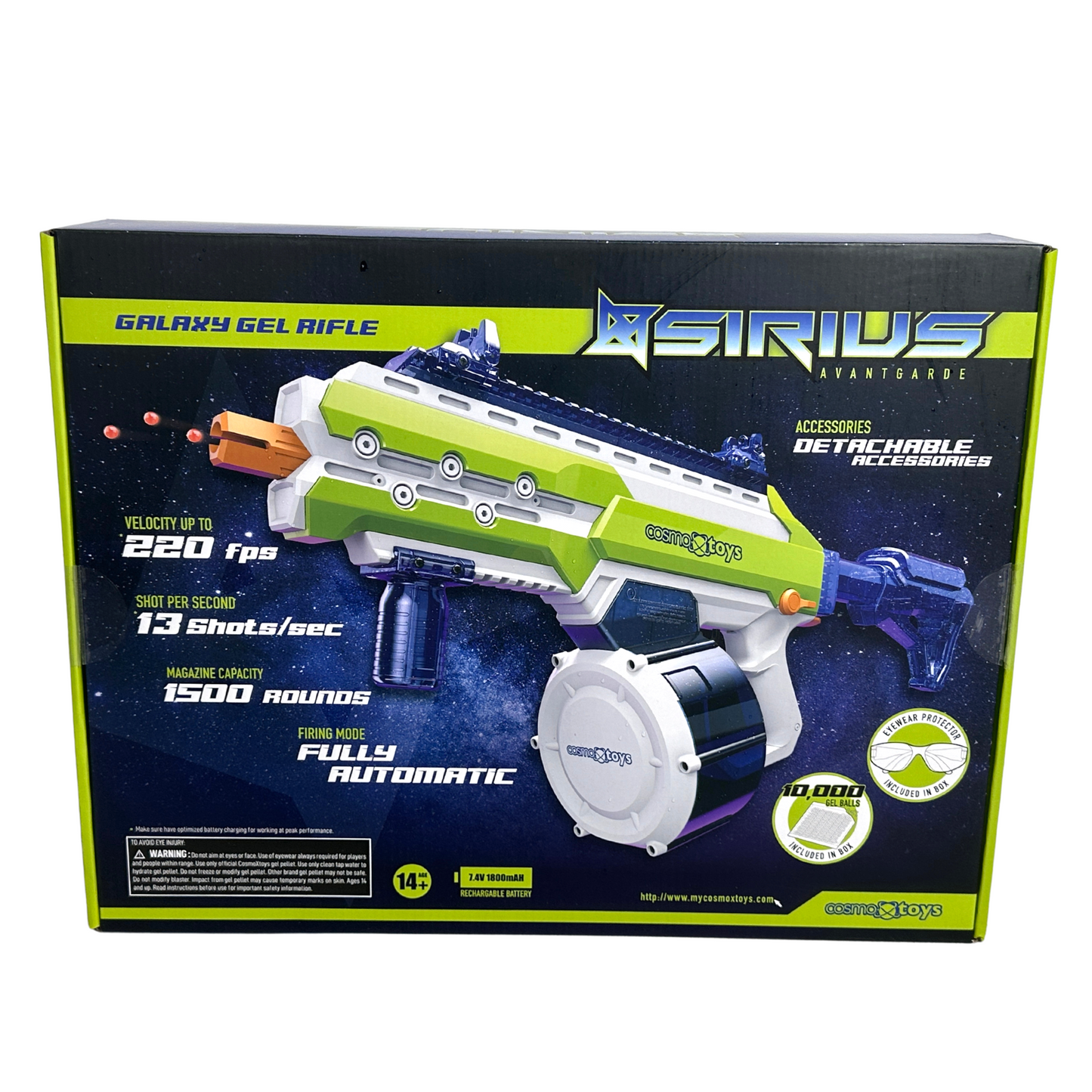 CosmoX Sirius Sci-Fi Rifle - Gel Blaster (Blue)