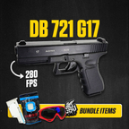 Double Bell 721 G17 Metal Green Gas Blowback Pistol - Gel Blaster