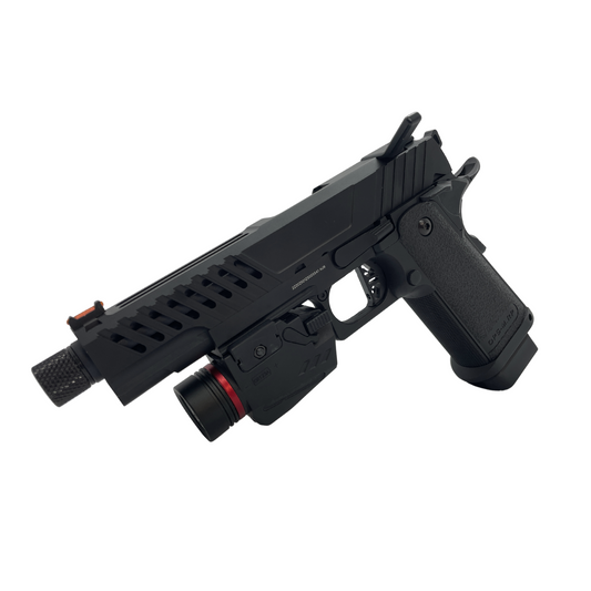 "Custom Tactical" G/E G3338 Hi-Capa Skeletonised Gas Pistol - Gel Blaster