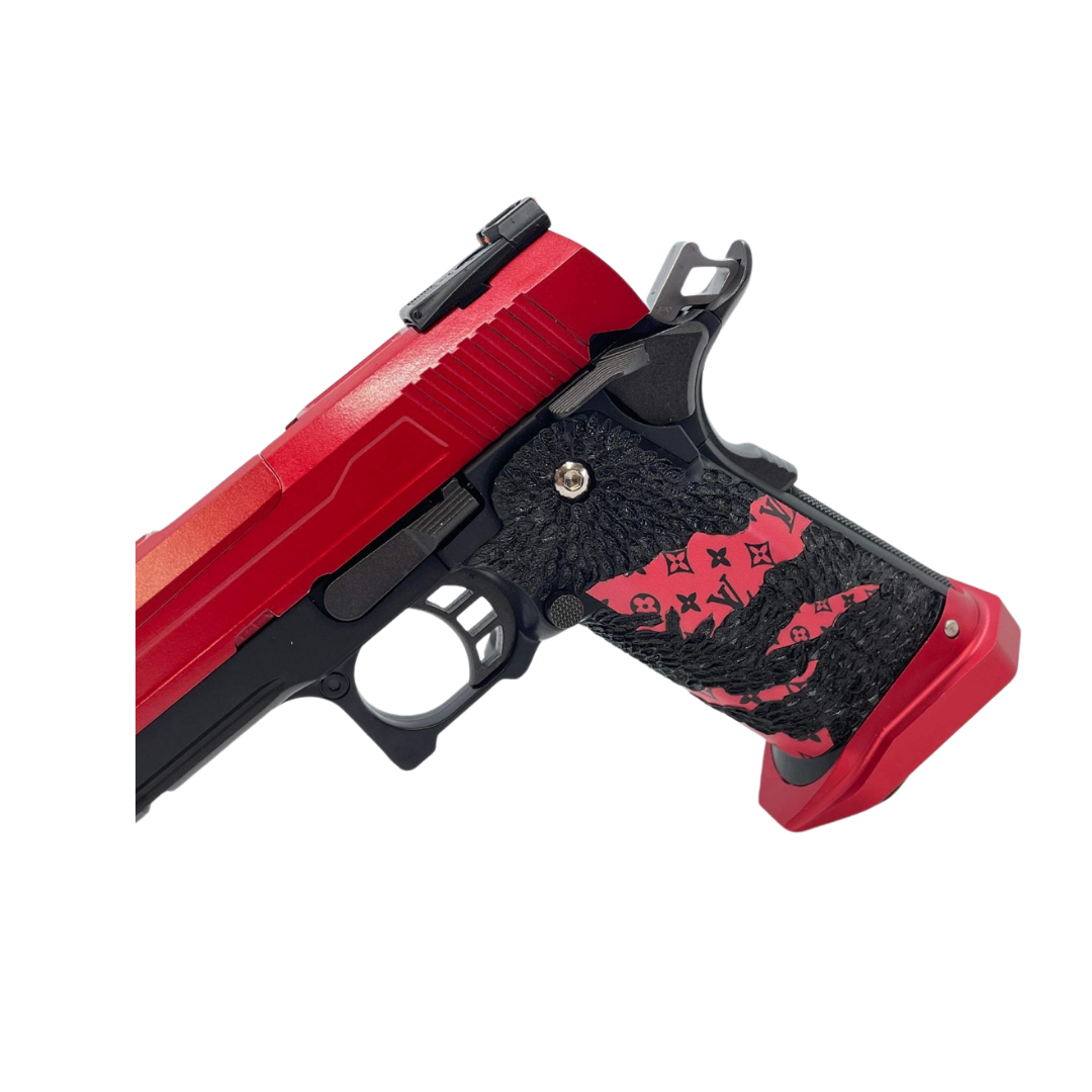 "Red Faction" GBU Custom Green Gas Pistol - Gel Blaster